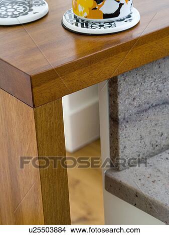 Close-up of modern wood table View Large Photo Image Picture - Close-up of modern wood table. Fotosearch