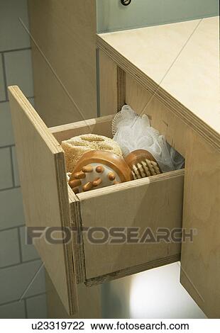 Stock Image - Close-up of storage drawer. Fotosearch