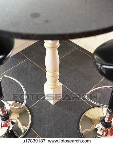 Close-up of table and slate tiled floor View Large Photo Image Stock Photo - Close-up of table and slate tiled floor. Fotosearch