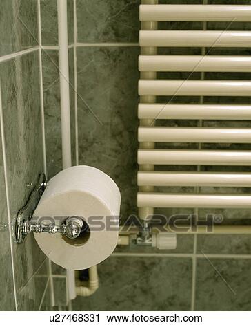 Stock Image - Close-up of toilet roll. Fotosearch