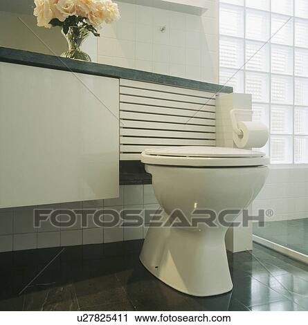 Stock Image - Close-up of toilet. Fotosearch