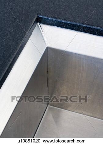 Close-up of underset stainless-steel sink View Large Photo Image Stock Image - Close-up of underset stainless-steel sink. Fotosearch