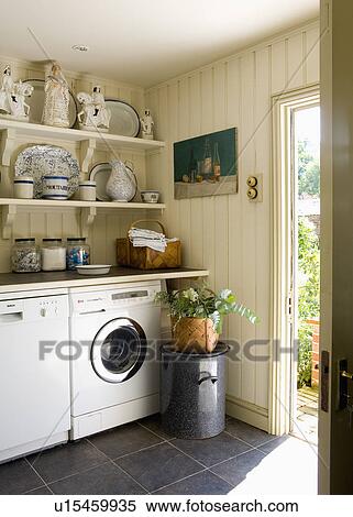 dishwasher above washing machine