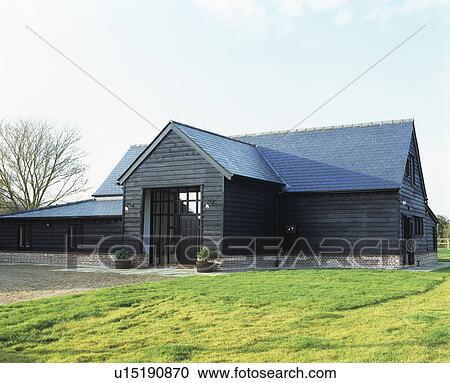 Converted barn in the countryside View Large Photo Image Stock Image - Converted barn in the countryside. Fotosearch