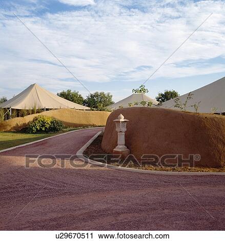 Driveway to luxury tents at the Rajvilas Hotel near Jaipur in Rajastan View Large Photo Image Stock Image - Driveway to luxury tents at the Rajvilas Hotel near Jaipur in Rajastan. Fotosearch
