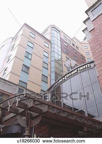 Stock Image - Exteriors of Chelsea Village Hotel in London. Fotosearch