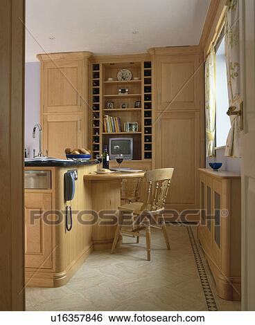 Fitted wood units in modern kitchen View Large Photo Image Stock Photograph - Fitted wood units in modern kitchen. Fotosearch