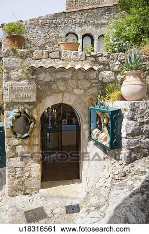 Gift shop in the medieval village of Eze, near Monaco, France View Large Photo Image Stock Image - Gift shop in the medieval village of Eze, near Monaco, France. Fotosearch