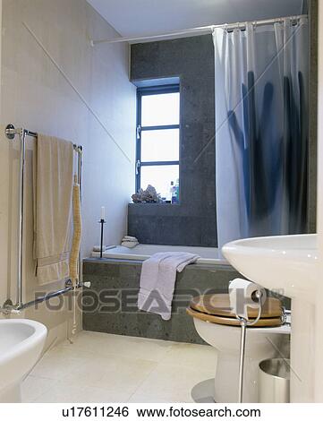 Granite bath surround in modern bathroom View Large Photo Image Stock Photograph - Granite bath surround in modern bathroom. Fotosearch