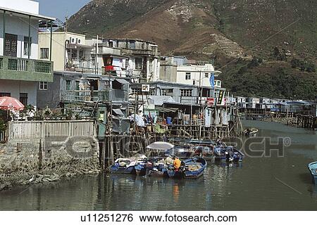 Houses on stilts, Tai O, Lantau Island, Hong Kong View Large Photo Image Stock Photograph - Houses on stilts, Tai O, Lantau Island, Hong Kong. Fotosearch