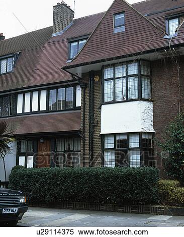 Stock Photography - Large detached thirties townhouse. Fotosearch