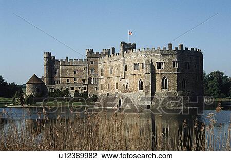 Stock Image - Leeds Castle, Leeds, near Maidstone, Kent, England. Fotosearch