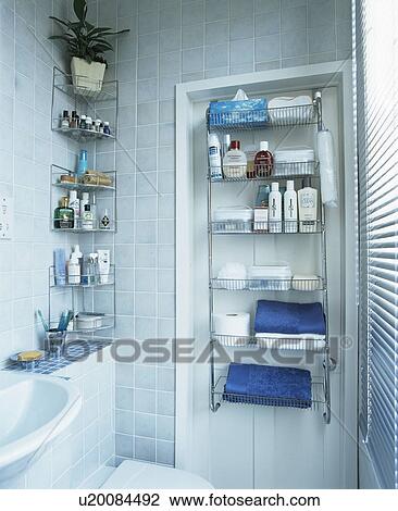 Modern bathroom shelving View Large Photo Image Stock Image - Modern bathroom shelving. Fotosearch