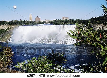 Stock Photography - Niagara Falls from opposite shore&#10;. Fotosearch