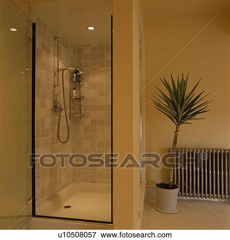 Shower cabinet in townhouse bathroom View Large Photo Image Stock Photo - Shower cabinet in townhouse bathroom. Fotosearch
