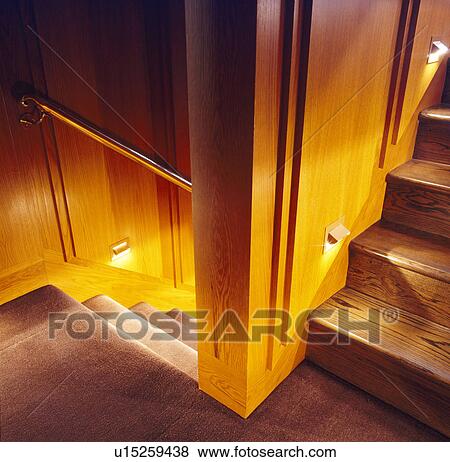 Small wood-panelled landing View Large Photo Image Stock Photo - Small wood-panelled landing. Fotosearch
