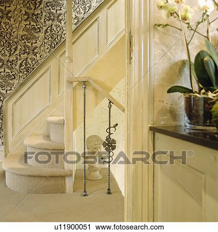 Stock Image - Traditional cream hall. Fotosearch