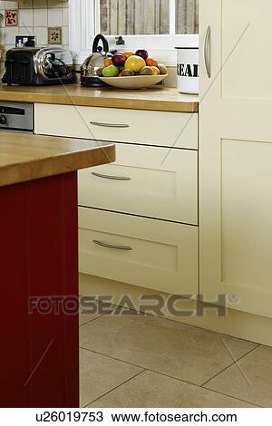 Traditional cream kitchen View Large Photo Image Stock Image - Traditional cream kitchen. Fotosearch
