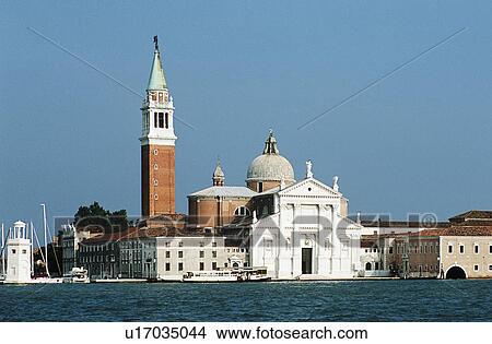 View from across the water of Palladio's church of San Giorgio Maggiore in Venice View Large Photo Image Picture - View from across the water of Palladio's church of San Giorgio Maggiore in Venice. Fotosearch