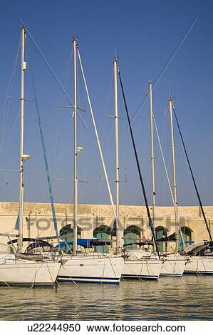 Stock Image - Yachts moored in Portomaso Marina, Portomaso, Saint Julian’s, Malta. Fotosearch