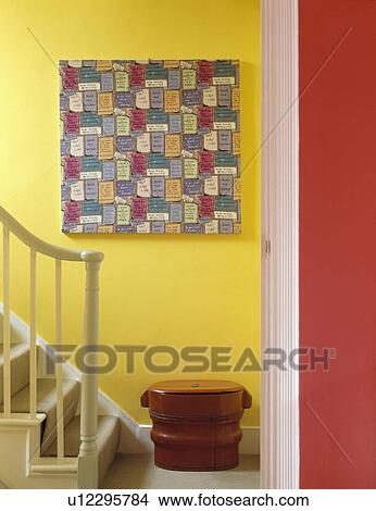Abstract picture on wall of small yellow hall View Large Photo Image Picture - Abstract picture on wall of small yellow hall. Fotosearch