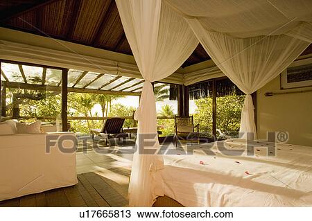 Bedroom with a verandah in Beach house Brazil. View Large Photo Image Stock Image - Bedroom with a verandah in Beach house Brazil.. Fotosearch