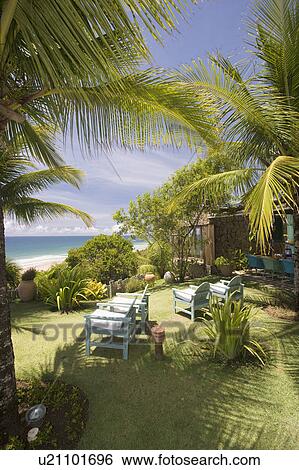 Stock Photograph - Brazil. Chairs. Beach view.. Fotosearch