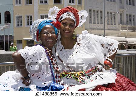 Stock Photograph - Brazil Girls in Brazilian national dress dancing for tourists.. Fotosearch