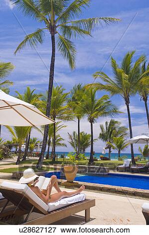 Brazil Hotel pool beside ocean. View Large Photo Image Stock Photo - Brazil Hotel pool beside ocean.. Fotosearch