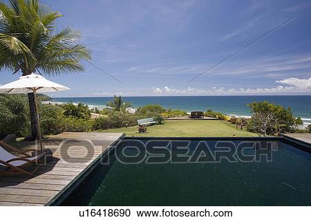 Brazil. Outdoor pool. Ocean view. View Large Photo Image Stock Image - Brazil. Outdoor pool. Ocean view.. Fotosearch
