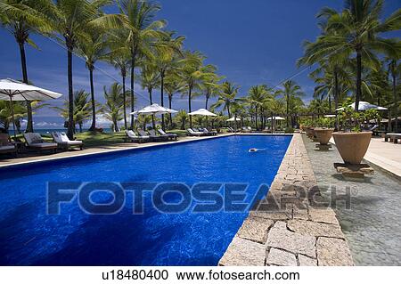 Stock Image - Brazil. Outdoor pool.. Fotosearch