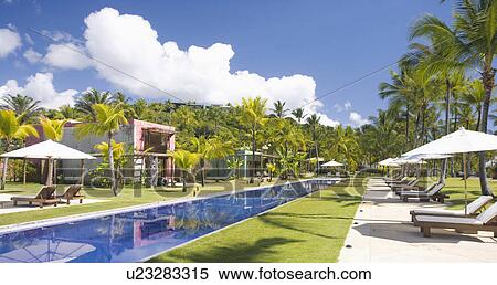Stock Photography - Brazil. Outdoor pool.. Fotosearch