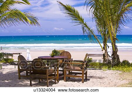 Brazil Restaurant bar overlooking beach in Brazil. View Large Photo Image Picture - Brazil Restaurant bar overlooking beach in Brazil.. Fotosearch