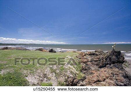 Brazil. Rocky beach. Ocean. View Large Photo Image Stock Photography - Brazil. Rocky beach. Ocean.. Fotosearch