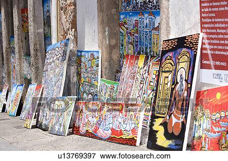Stock Photo - Brazil Souvenirs on sale for tourists in Brazil.. Fotosearch