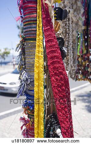 Stock Photo - Brazil Souvenirs on sale for tourists in Brazil.. Fotosearch