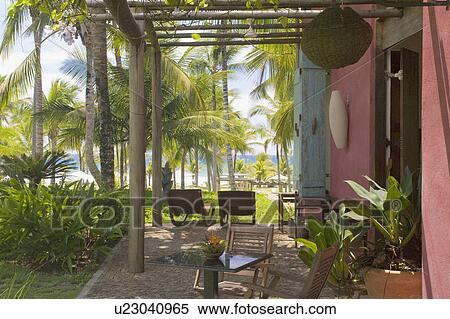 Brazil Veranda outside house by beach in Brazil. View Large Photo Image Stock Photography - Brazil Veranda outside house by beach in Brazil.. Fotosearch