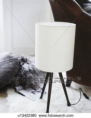 Close-up of modern white lamp View Large Photo Image Stock Image - Close-up of modern white lamp. Fotosearch