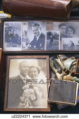 Close-up of old black and white photographs displayed on market stall View Large Photo Image Stock Image - Close-up of old black and white photographs displayed on market stall. Fotosearch