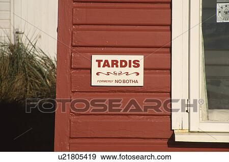 Close up of Tardis beach hut at Mudeford in Hampshire View Large Photo Image Stock Photo - Close up of Tardis beach hut at Mudeford in Hampshire. Fotosearch