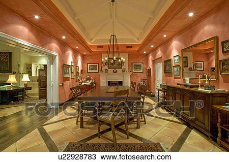 Stock Image - Diningroom in the Mclundie Villa in Southern Spain.. Fotosearch