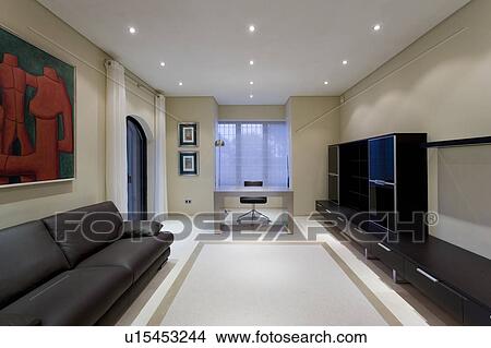 Empty Mclundie apartment livingroom with desk. View Large Photo Image Picture - Empty Mclundie apartment livingroom with desk.. Fotosearch