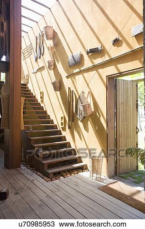 Entrance hall of Beach house in Brazil. View Large Photo Image Stock Image - Entrance hall of Beach house in Brazil.. Fotosearch
