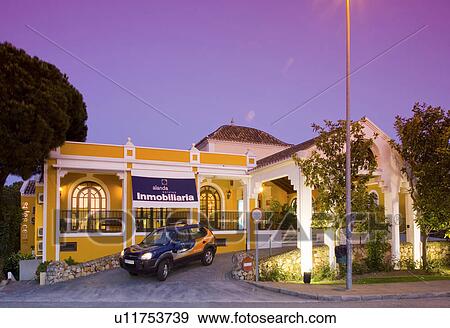Stock Photo - Entrance of club on Southern Spanish coast.. Fotosearch