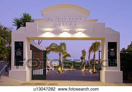 Entrance to golf course Las Brisas Golf course in Southern Spain. View Large Photo Image Stock Image - Entrance to golf course Las Brisas Golf course in Southern Spain.. Fotosearch