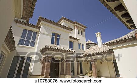 Stock Photograph - Exterior of Mclundie villa in Southern Spain.. Fotosearch