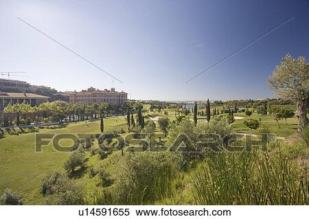 Stock Photography - Golf course in front of hotel.. Fotosearch