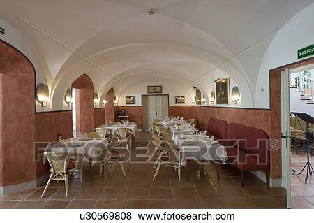 Stock Photo - Hotel restaurant at Arcos de la frontera in Southern Spain. Fotosearch