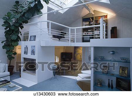 Large white open-plan loft conversion View Large Photo Image Stock Image - Large white open-plan loft conversion. Fotosearch