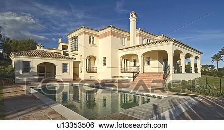 Stock Photograph - Mclundie Villas on urbanization in Southern Spain.. Fotosearch